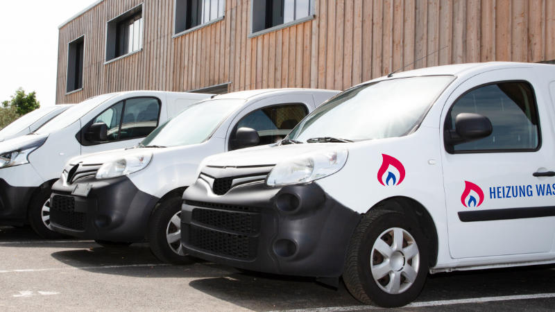 Kundendienstfahrzeuge von HB Versorgungstechnik